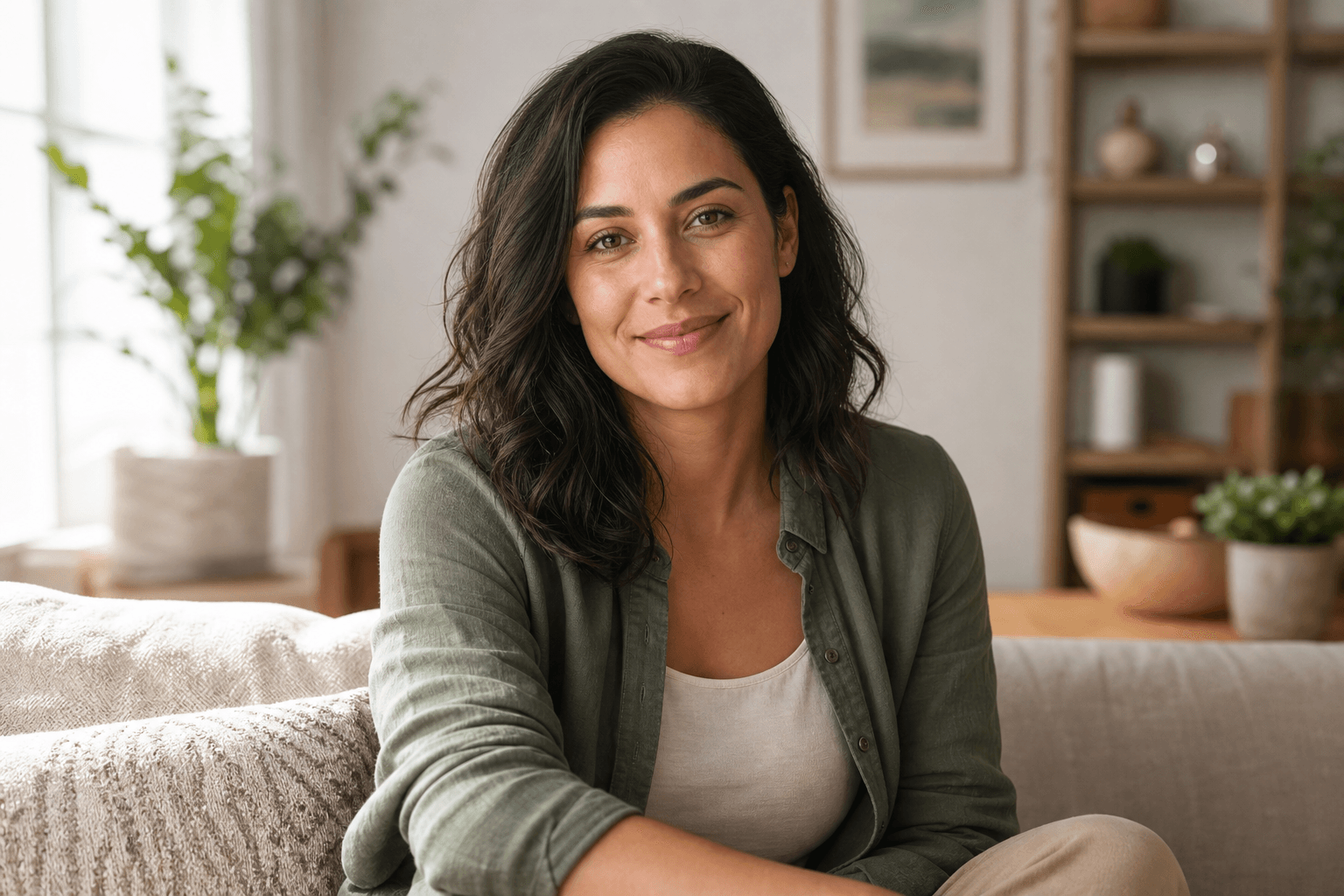 Confident woman taking control of her health