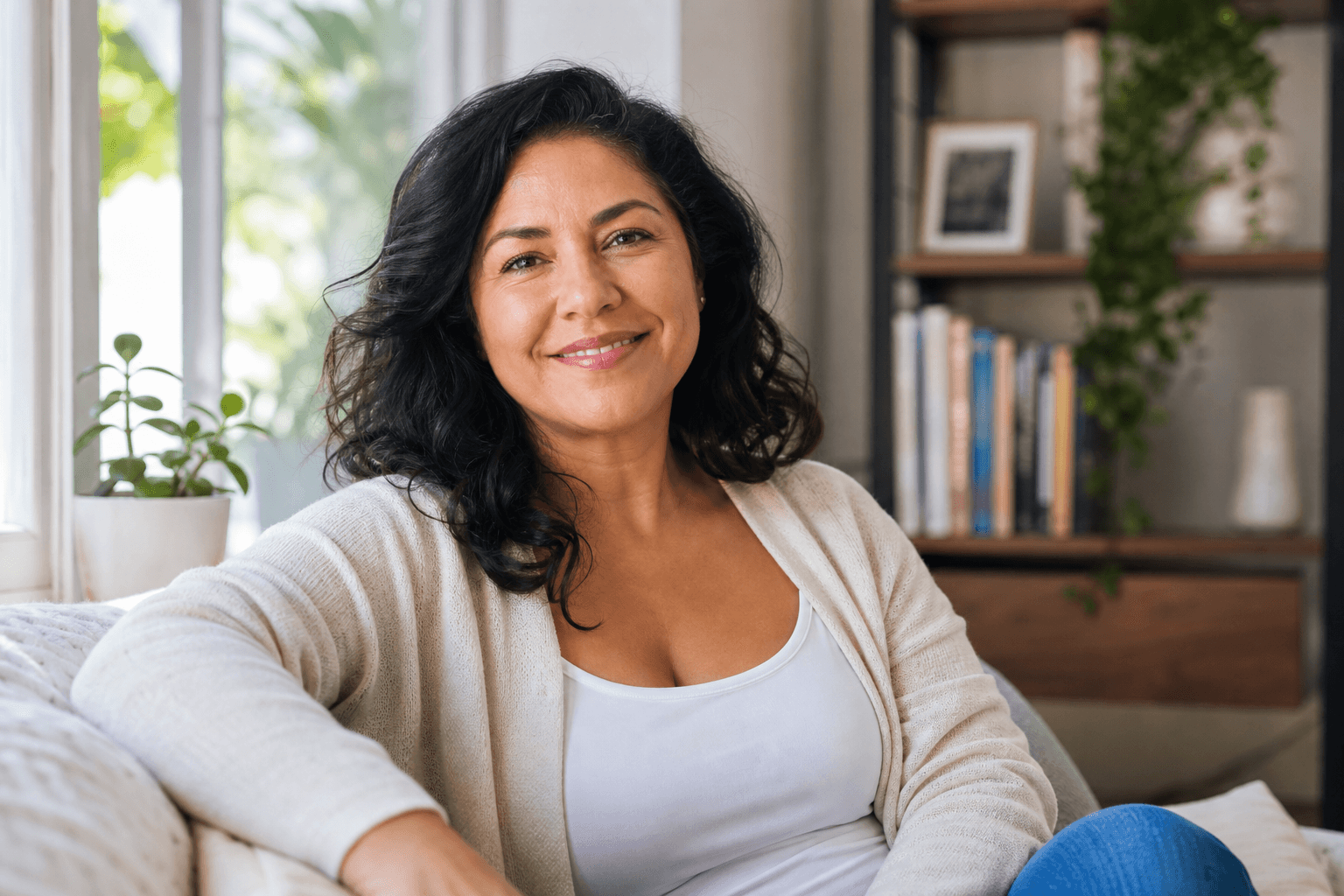 Woman with positive energy
